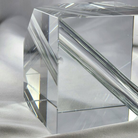 Crystal Cube for Hanging Light Fixture Replacement Pendant Glass Paperweight 2 ¾ - Picture 8 of 10